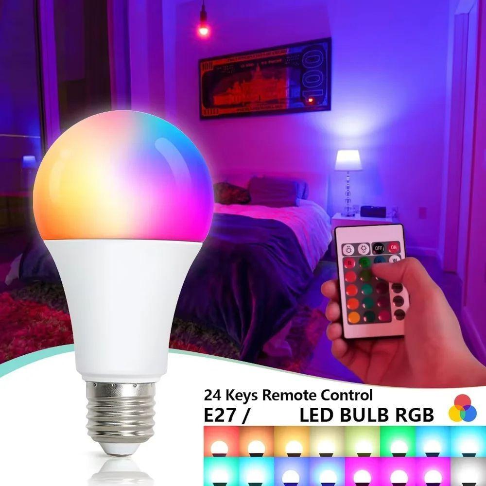 Lâmpada Led Rgb Com Controle Remoto E27 Bivolt - 5
