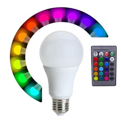 Lâmpada Led Rgb Com Controle Remoto E27 Bivolt