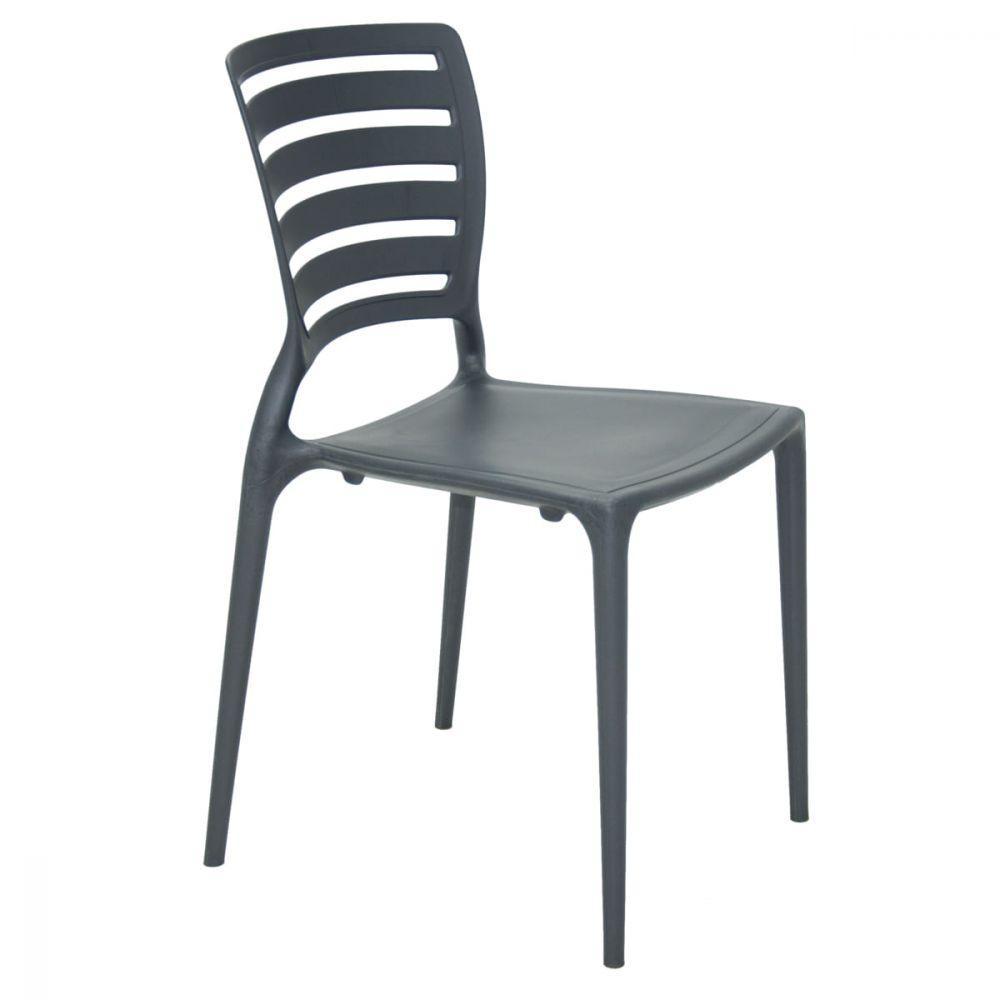 Cadeira Sofia Encosto Horizontal Grafite Tramontina 92237007 - 7