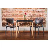 Cadeira Sofia Encosto Horizontal Grafite Tramontina 92237007 - 1