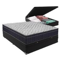 Cama Box Baú Preto Viúvo Extra Firme Airtech D45 Ortobom - 1