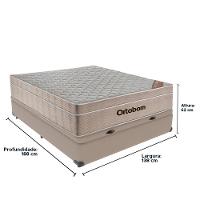 Cama Box Baú Bege E Colchão Airtech Springpocket Molas Ensacadas Casal Ortobom - 2