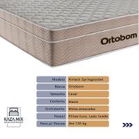 Cama Box Baú Bege E Colchão Airtech Springpocket Molas Ensacadas Casal Ortobom - 3