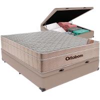 Cama Box Baú Bege E Colchão Airtech Springpocket Molas Ensacadas Casal Ortobom - 6