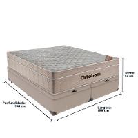 Cama Box Baú Bege E Colchão Airtech Springpocket Molas Ensacadas Queen Ortobom - 6