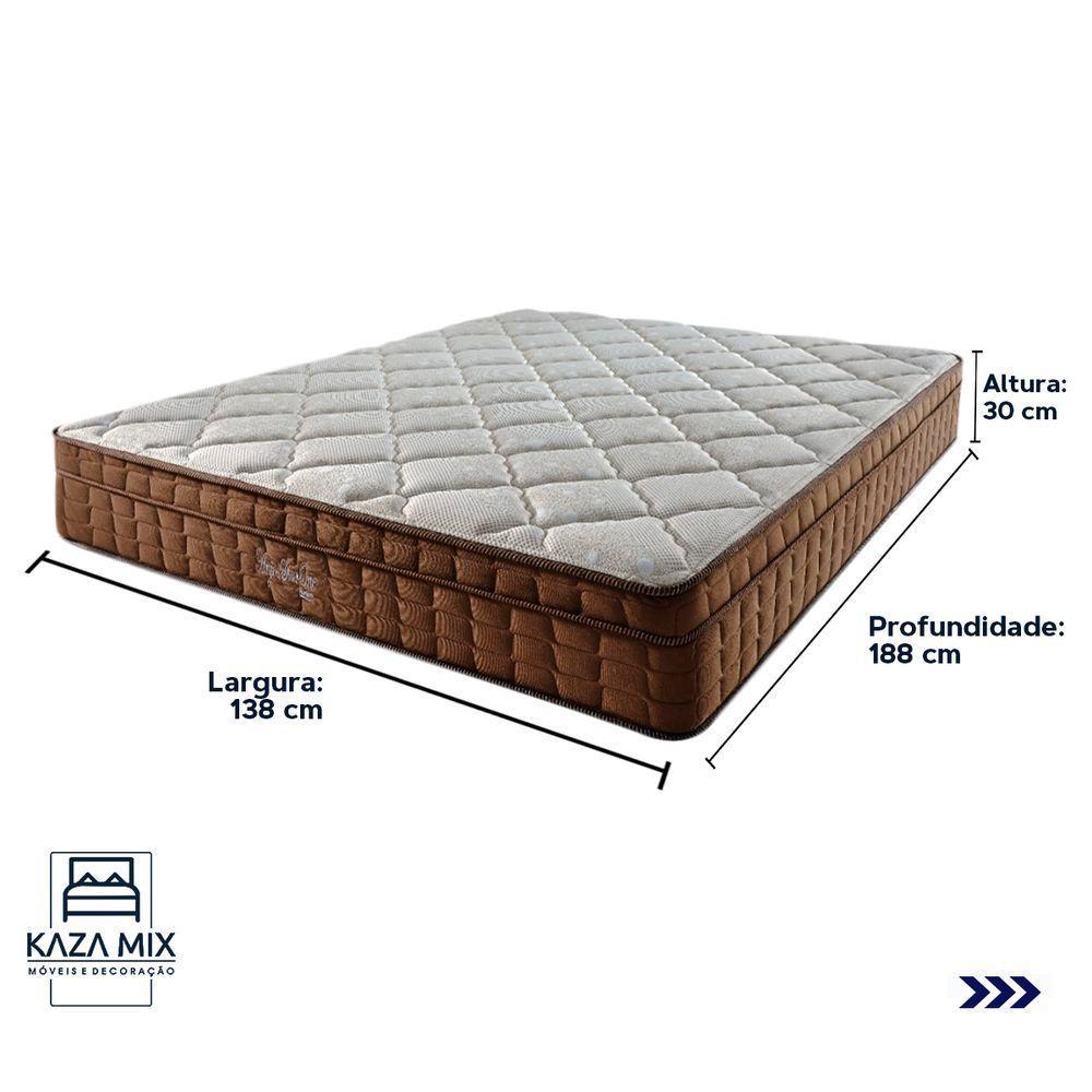 Cama Box Bege E Colchão Anjos Star Pillow In Casal Anjos - 3