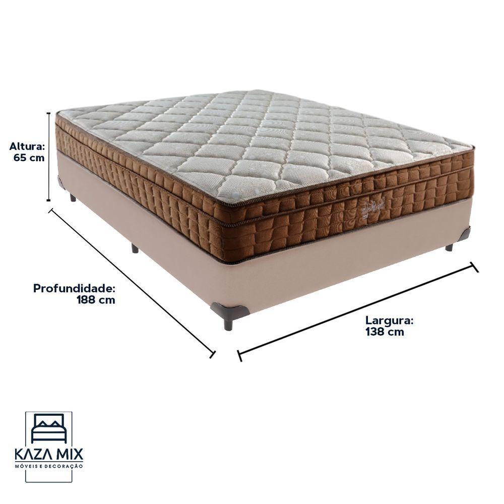 Cama Box Bege E Colchão Anjos Star Pillow In Casal Anjos - 6