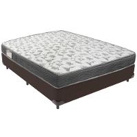 Cama Box Marrom E Colchão Iso100 Espuma D33 Casal Ortobom - 1