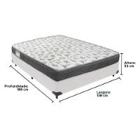 Cama Box Branco E Colchão Iso100 Espuma D33 Casal Ortobom - 3