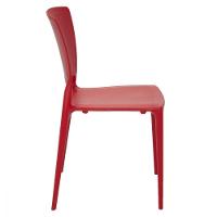 Cadeira Tramontina Sofia Vermelha Com Encosto Fechado  - 2