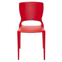 Cadeira Tramontina Sofia Vermelha Com Encosto Fechado 