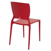 Cadeira Tramontina Sofia Vermelha Com Encosto Fechado  - 5