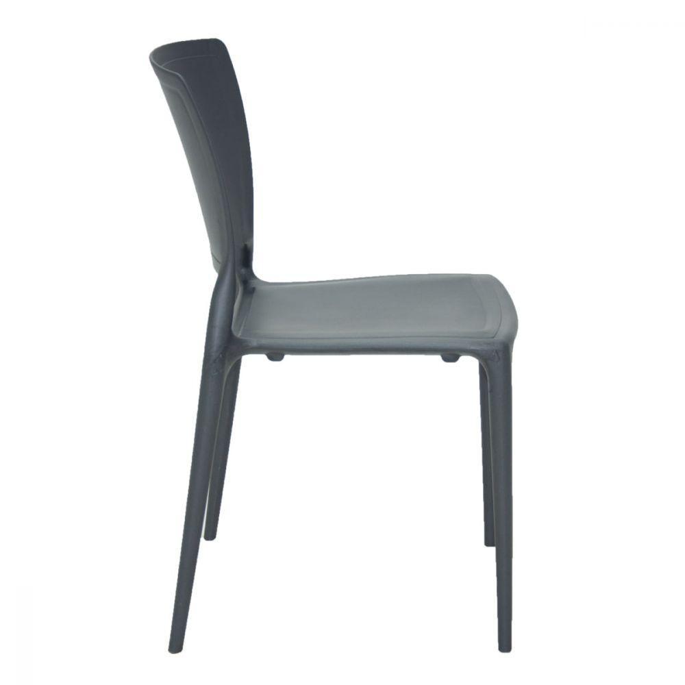 Cadeira Tramontina Sofia Grafite com Encosto Fechado - 7