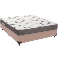 Cama Box Bege E Colchão Light Espuma D33 Casal Ortobom - 5