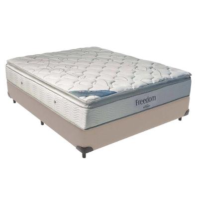 Cama Box Casal E Colchão Freedom Ortobom D33 Bege