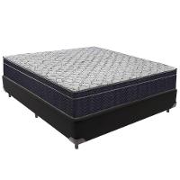 Cama Box Preto E Colchão Airtech 150 Espuma D45 Viúvo Ortobom - 1