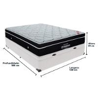 Elegant Ortobom Base Baú Bege Casal Mola Ensacada Europillow Branco - 5