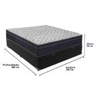 Cama + Box Bau Casal Colchão Extra Firme Ortobom D45 Airtech Preto - 5