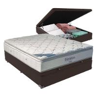 Cama Box Com Baú Casal E Colchão Freedom Ortobom D33 Marrom - 1