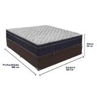 Cama + Box Com Baú Viúva Colchão Ortobom D45 Firme Airtech Marrom - 5