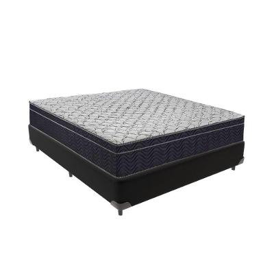 Cama + Box Casal Colchão Ortobom D45 Airtech Extra Firme Preto