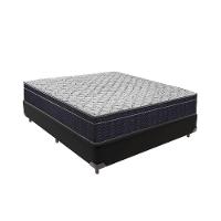 Cama + Box Casal Colchão Ortobom D45 Airtech Extra Firme Preto - 1