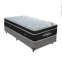 Cama + Box Colchão Molas Ensacadas Solteiro Ortobom Elegant Pillow Cinza - 1