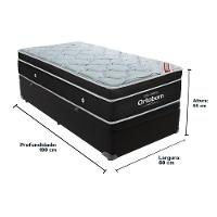 Cama Box Baú Solteiro Colchão Ortobom Elegant Mola Ensacada Preto - 5
