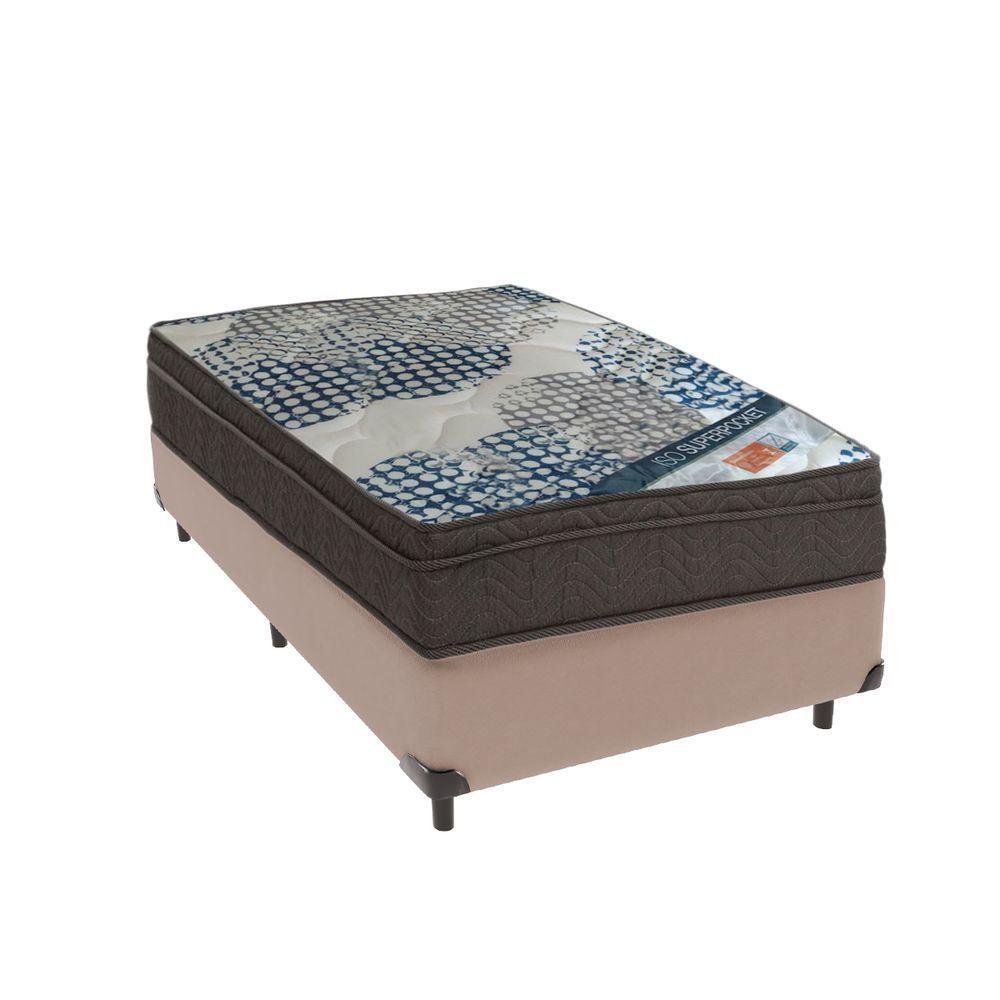 Ortobom Superpocket Solteiro Molas Ensacadas D26 Box Bege Bege - 1