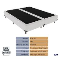 Cama + Box Colchão King Com Molas Ensacadas Ortobom Europillow Elegant Branco