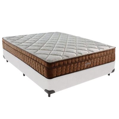 Cama Box Casal E Colchão Ortopédico Anjos Star Molas - Branco