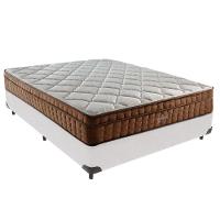 Cama Box Casal E Colchão Ortopédico Anjos Star Molas - Branco - 1