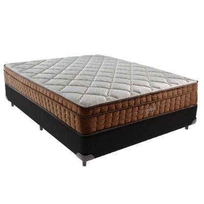 Cama Box Casal E Colchão Ortopédico Anjos Star Molas - Preto