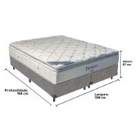 Cama Box Queen E Colchão Freedom Ortobom D33 Cinza - 5