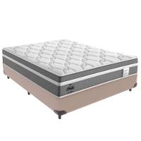 Cama Box Casal E Colchão Molas Ensacadas Berlim Probel - Bege - 1