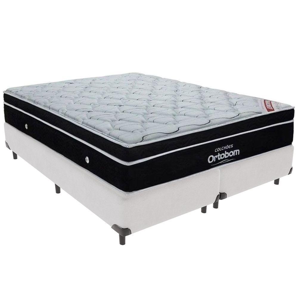 Cama Box Branco E Colchão Elegant Molas Ensacadas Queen Ortobom - 5