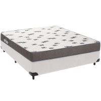 Cama Box Branco E Colchão Light Espuma D33 Casal Ortobom - 1