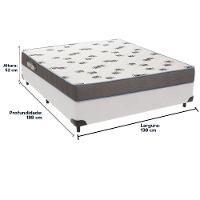 Cama Box Branco E Colchão Light Espuma D33 Casal Ortobom - 3