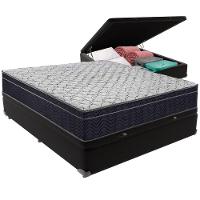 Cama Box Baú E Colchão Airtech 150 Espuma D45 Viúvo Ortobom Viúvo Preto - 1