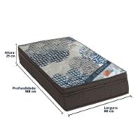 Cama Box Baú Bege E Colchão Iso Superpocket Molas Ensacadas Solteiro Ortobom - 3