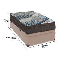 Cama Box Baú Bege E Colchão Iso Superpocket Molas Ensacadas Solteiro Ortobom - 6