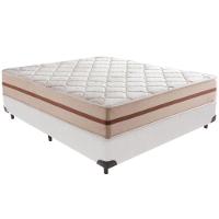 Cama Box Branco E Colchão Classic 22 Cm Molas Ensacadas Casal Anjos