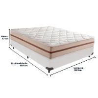 Cama Box Branco E Colchão Classic 22 Cm Molas Ensacadas Casal Anjos - 5