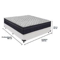 Cama Box Branco E Colchão Airtech 150 Espuma D45 Casal Ortobom - 3