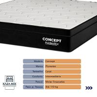 Cama Box Branco E Colchão Casal Concept Molas Ensacadas Plumatex - 2