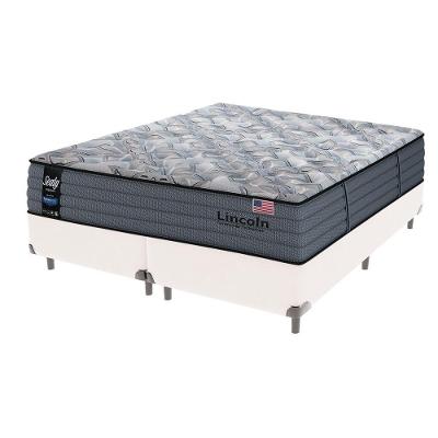Cama Box Branco E Colchão Queen Lincoln Molas Ensacadas Sealy