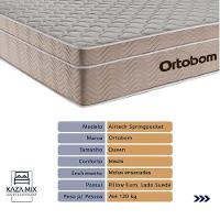 Cama Box Bege E Colchão Airtech Springpocket Molas Ensacadas Queen Ortobom - 2