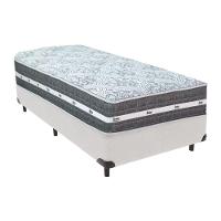 Cama Box Branco E Colchão Black Graphite Molas Ensacadas Solteiro 88x188x32 Anjos - 5