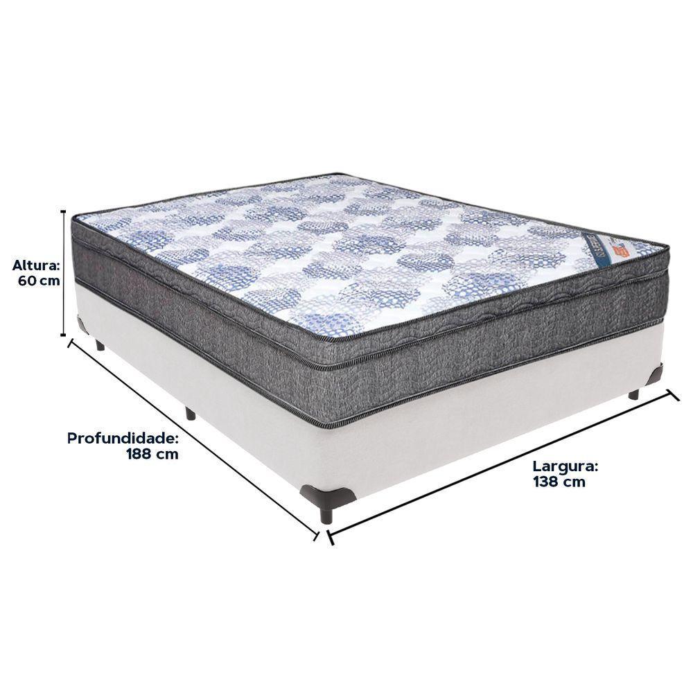Cama Box Branco E Colchão Iso Superpocket Molas Ensacadas Casal Ortobom - 3