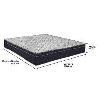 Cama Box Bege E Colchão Airtech 150 Espuma D45 Casal Ortobom - 3